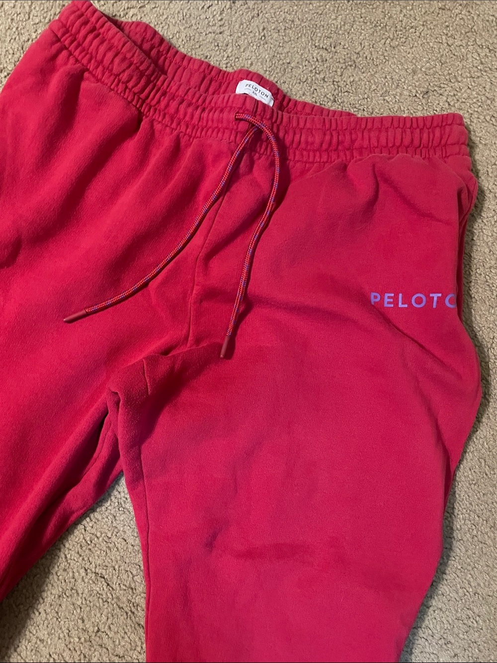 Peloton womens pinkFleece Joggers with Logo